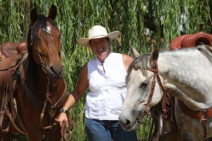 Ingrid and 2 horses