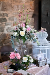 Wedding flowers on table